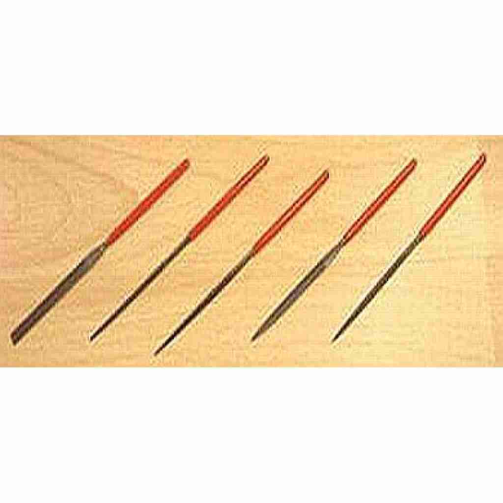 Modelling Micro Steel File Set 5pc Miniature Steel Needle File set in wallet - Sports and Model Shop